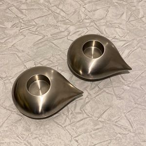 TWO AAVA DROPLET TEALIGHT HOLDERS